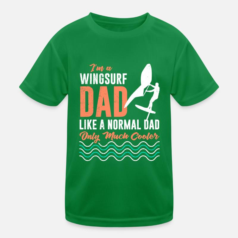 Wing Foil Dad Wing Surf Papa Wingfoiling Kinder Funktions-T-Shirt
