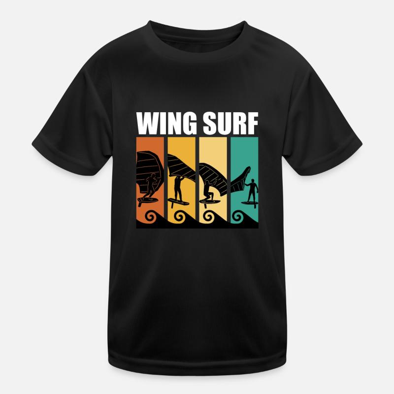 Retro Wing Surf Wing Foil Wing Foil T-shirt sport Enfant