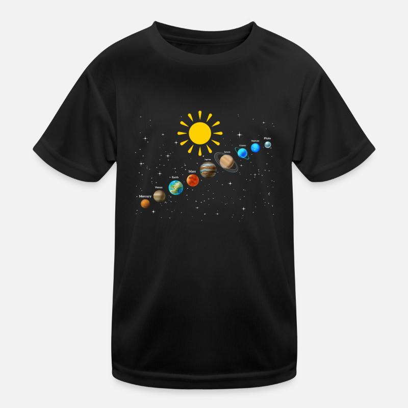 Astronomy Solar System Planet Astronaut Kids Functional T-Shirt