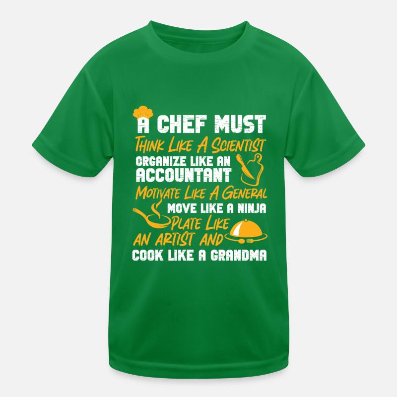 Cooking Cook Kitchen Chef A Chef Kinder Funktions-T-Shirt