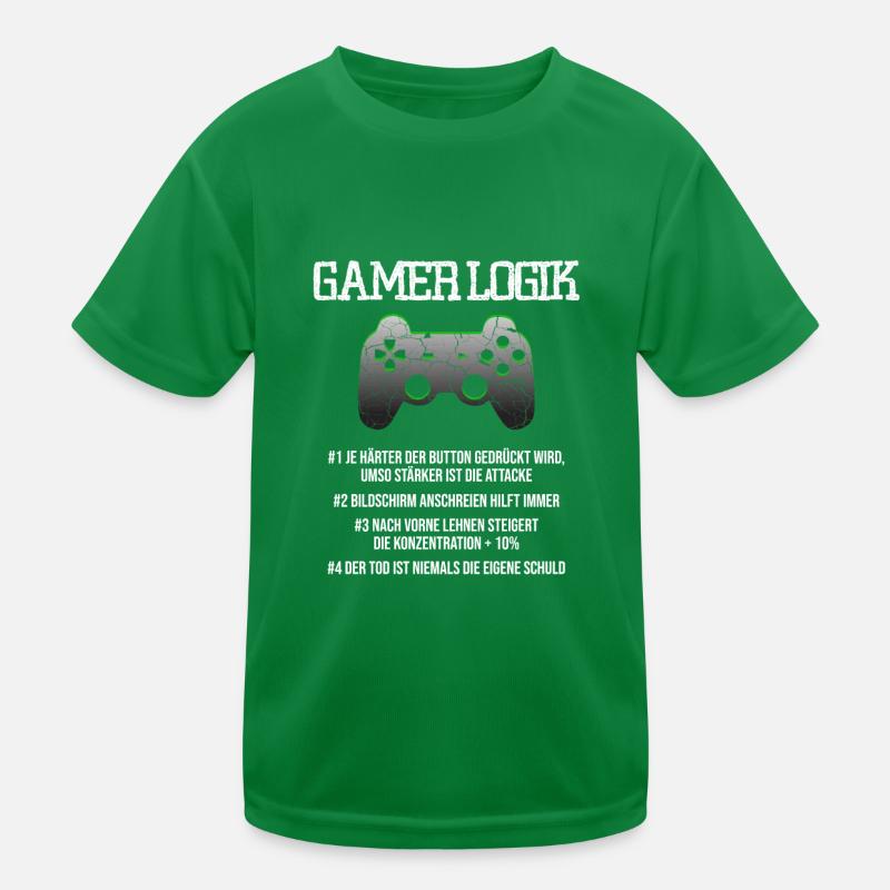 Gamer Logik Computer PC Controller Zocker Jungs Kinder Funktions-T-Shirt