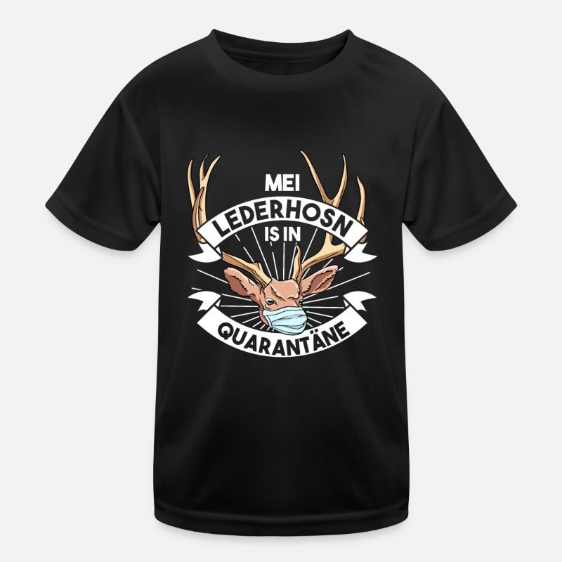 Mei Lederhosn is in Quarantäne Lederhose Ersatz Kinder Funktions-T-Shirt