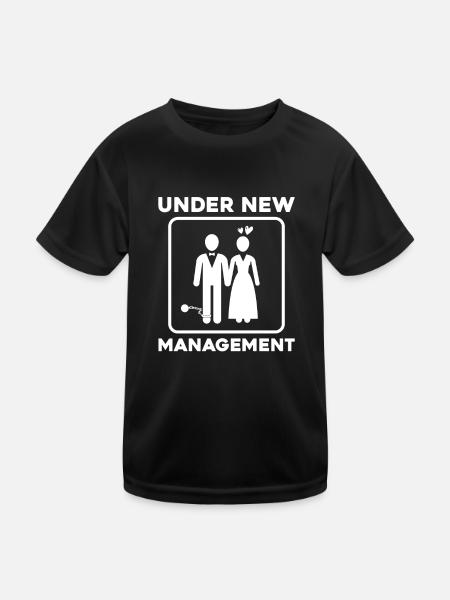 Under New Management - Kinder Funktions-T-Shirt - Schwarz - Vorne