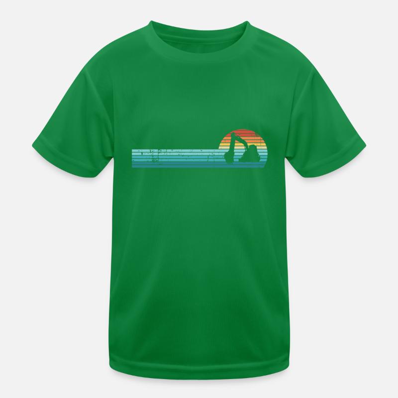 Vintage Bagger Retro Sonnenuntergang Geschenk Kinder Funktions-T-Shirt