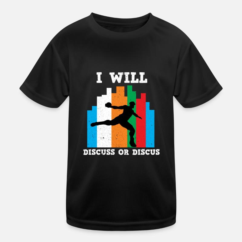 Discus Throw Discus Throw Athletics Discus Kids Functional T-Shirt