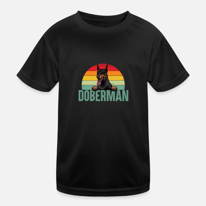 Doberman - Kids Functional T-Shirt - black