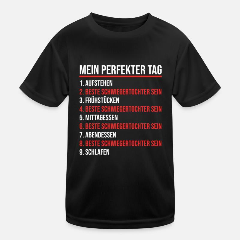 Schwiegertochter - Kinder Funktions-T-Shirt - Schwarz