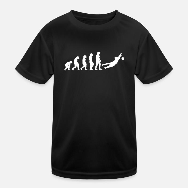 Torhüter Evolution - Kinder Funktions-T-Shirt - Schwarz