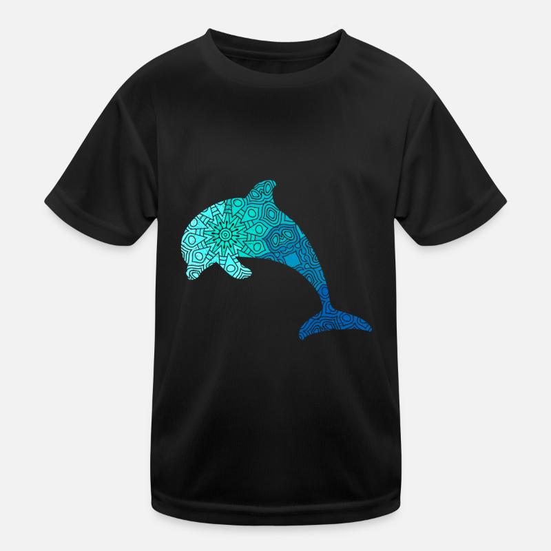 Dolphin Mandala Divers Kids Functional T-Shirt