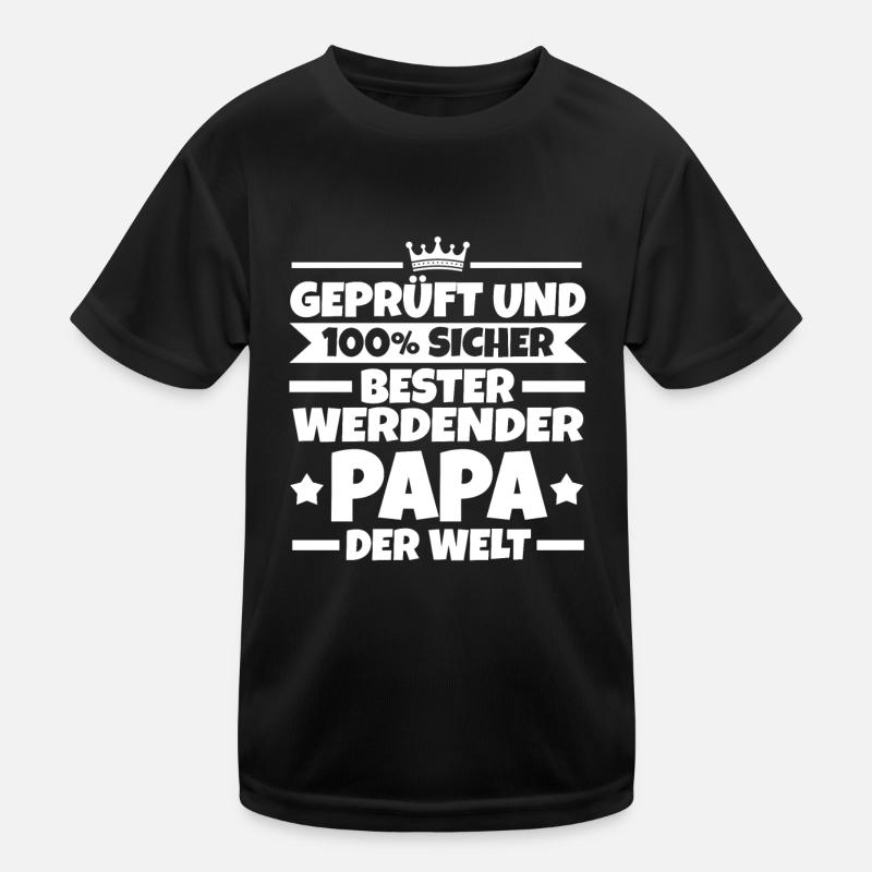 Werdender Papa Kinder Funktions-T-Shirt