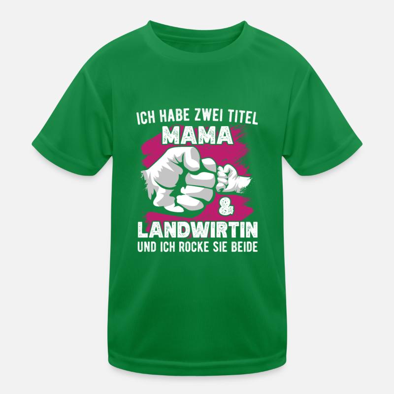 Mama Landwirtin Muttertag Geschenk Mutter Bäuerin Kinder Funktions-T-Shirt