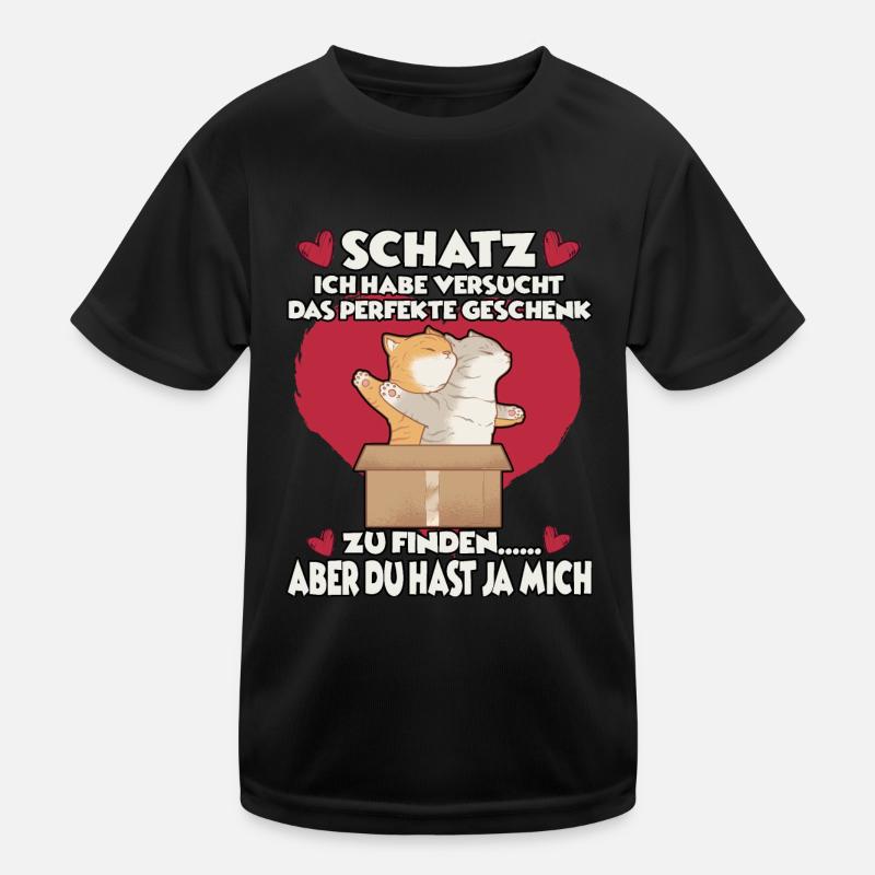 Süßes Partnergeschenk Katzen Verliebte Pärchen Kinder Funktions-T-Shirt