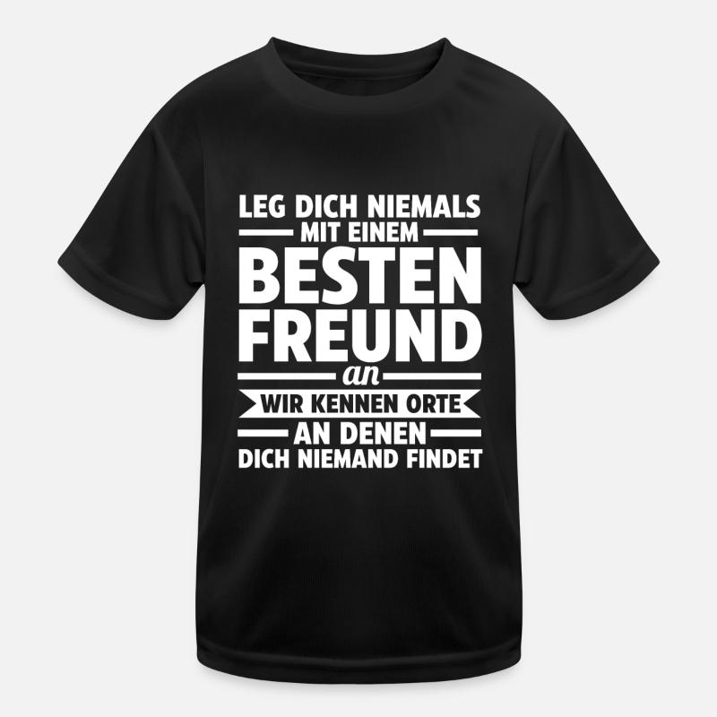 Bester Freund - Kinder Funktions-T-Shirt - Schwarz