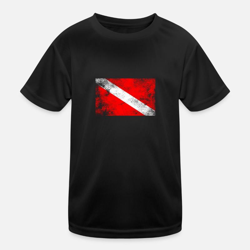 Diver's Flag Diving Flag Diver Gift Kids Functional T-Shirt