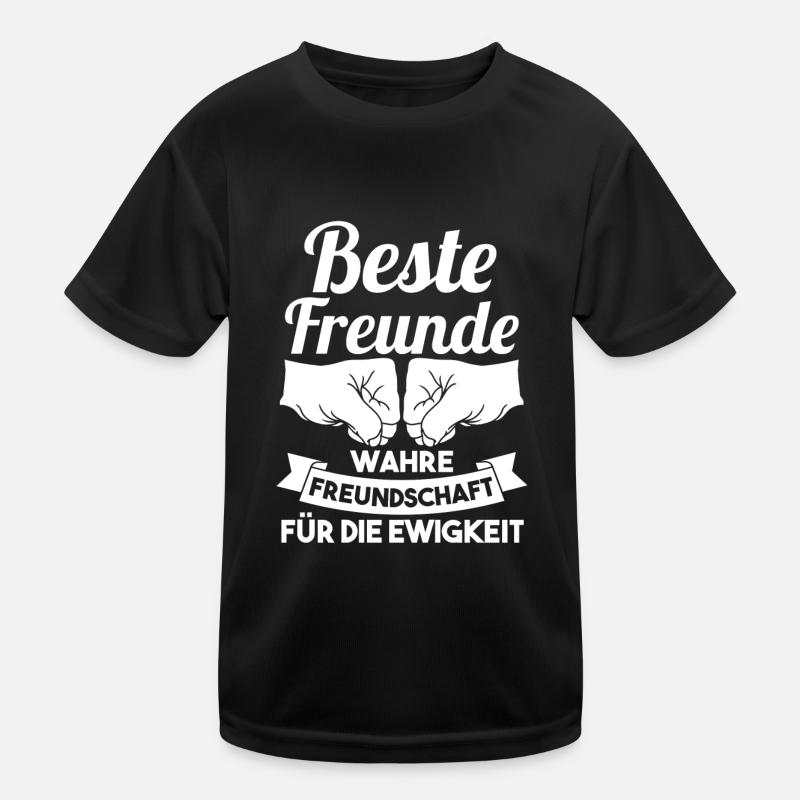 Bester Freund - Kinder Funktions-T-Shirt - Schwarz