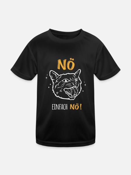 nö einfach nö - Kinder Funktions-T-Shirt - Schwarz - Vorne