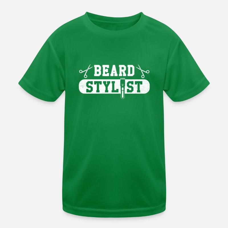 Beard Stylist Barber Bartpflege Barthaar Vollbart Kinder Funktions-T-Shirt