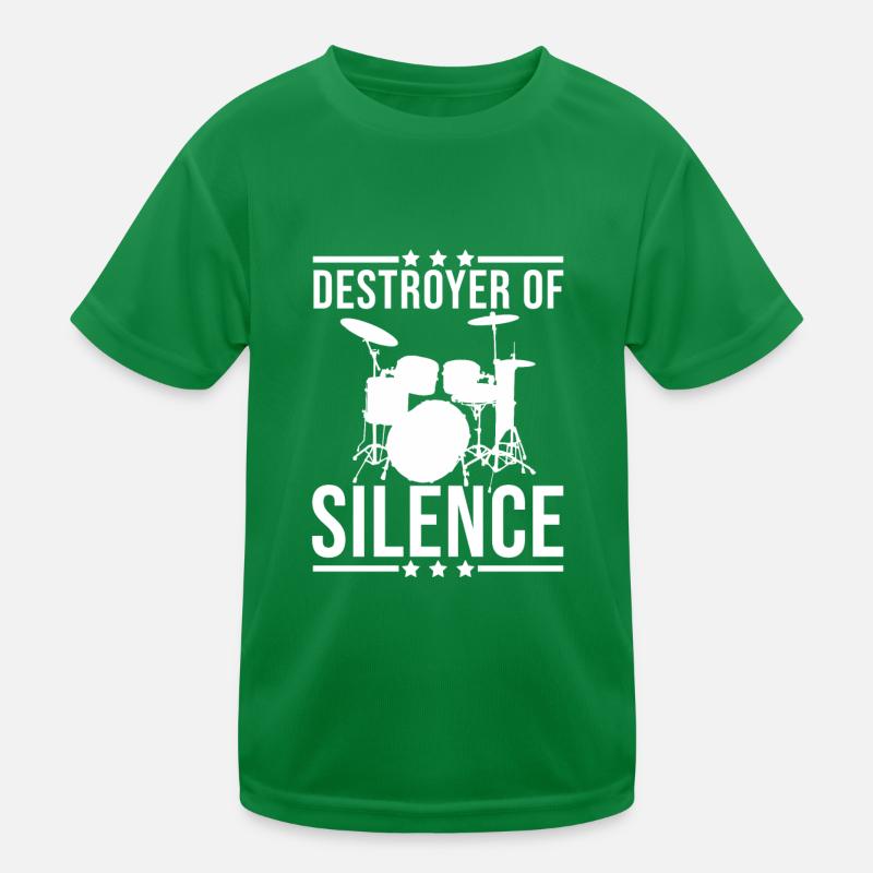 Drums Silence Destroy Kids Functional T-Shirt