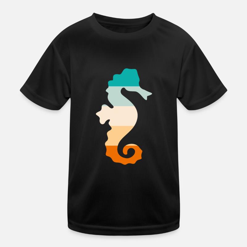 Seepferdchen Retro Kinder Funktions-T-Shirt