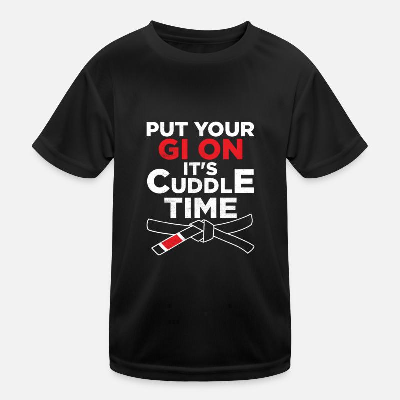 Put Your Gi On It's Cuddle Time BJJ MMA Jujitsu Ji Kids Functional T-Shirt
