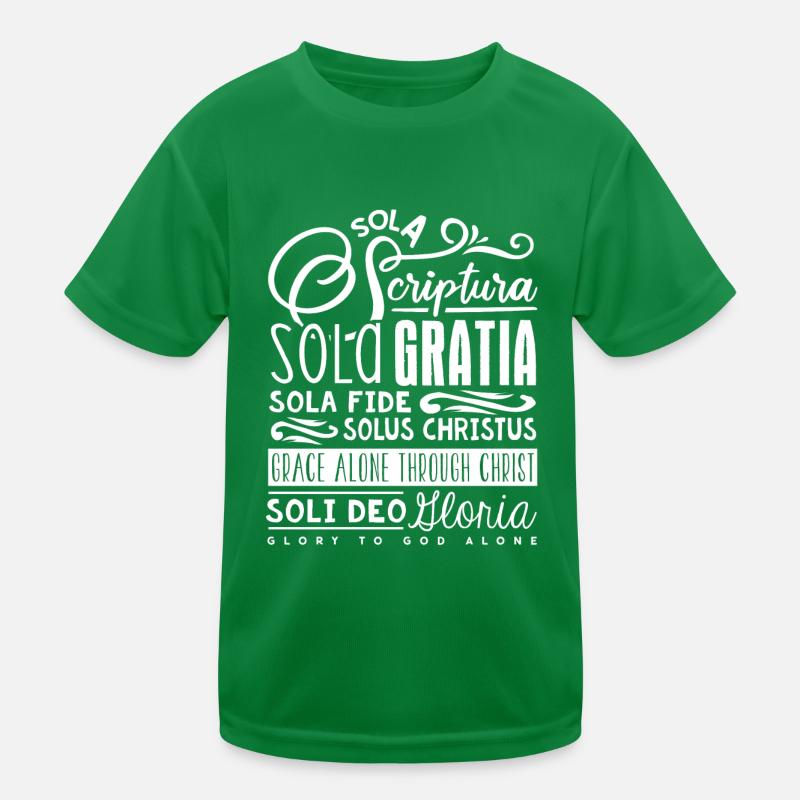 5 Solas, Réforme chrétienne protestante T-shirt sport Enfant