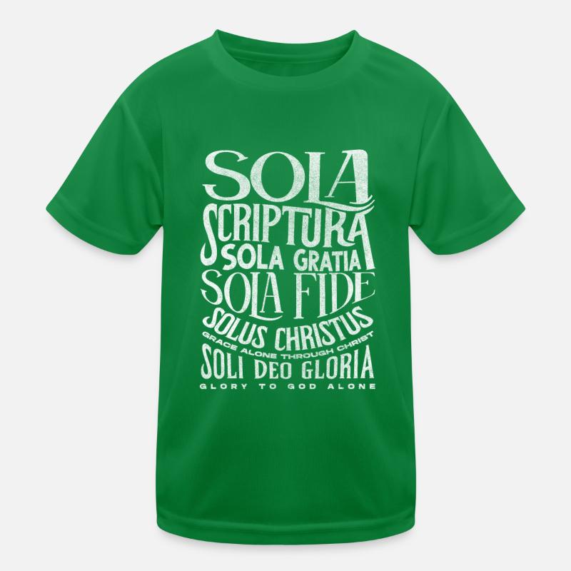 5 Solas, Réforme chrétienne protestante T-shirt sport Enfant