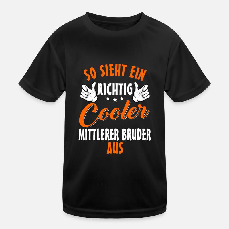 Cooler mittlerer Bruder Kinder Funktions-T-Shirt