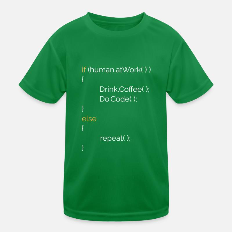 Programmierer Informatiker Kaffee Geschenk C# Java Kinder Funktions-T-Shirt
