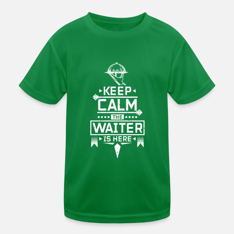 Waiter keep calm Kids Functional T-Shirt