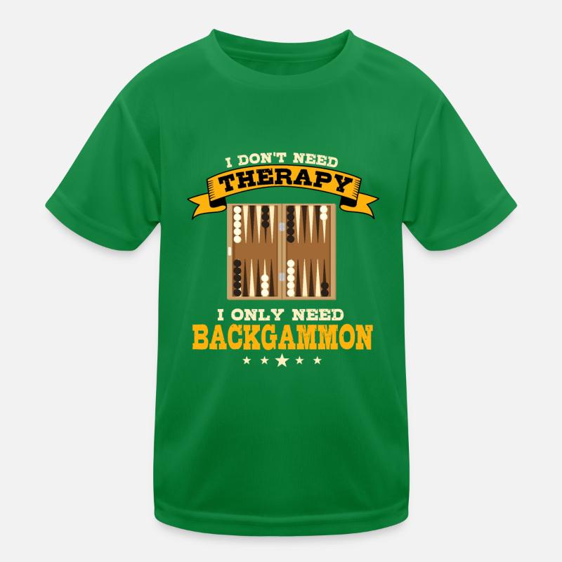 Backgammon Therapy Kids Functional T-Shirt