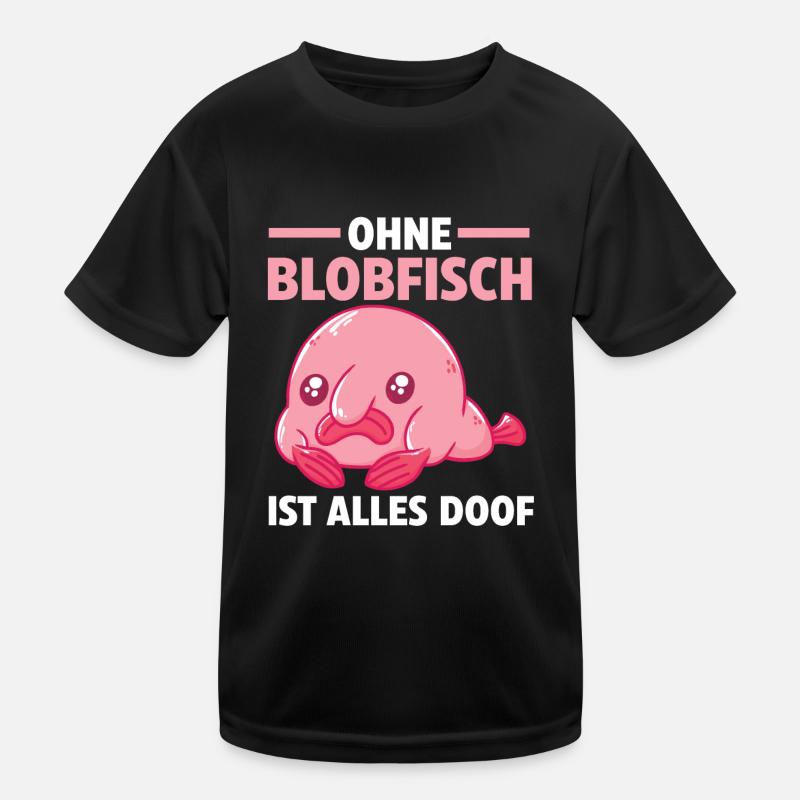 Blobfisch Kinder Funktions-T-Shirt
