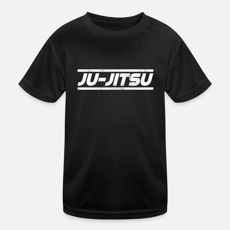 Ju Jitsu - Kinder Funktions-T-Shirt - Schwarz