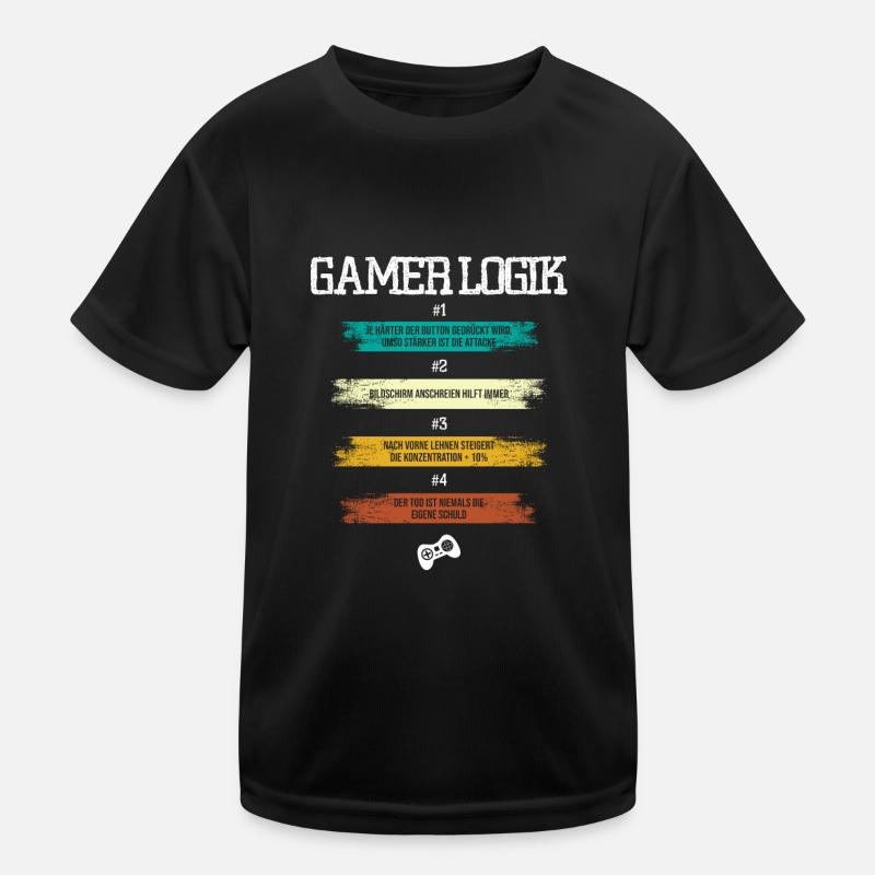 Gamer Logik Kinder Funktions-T-Shirt
