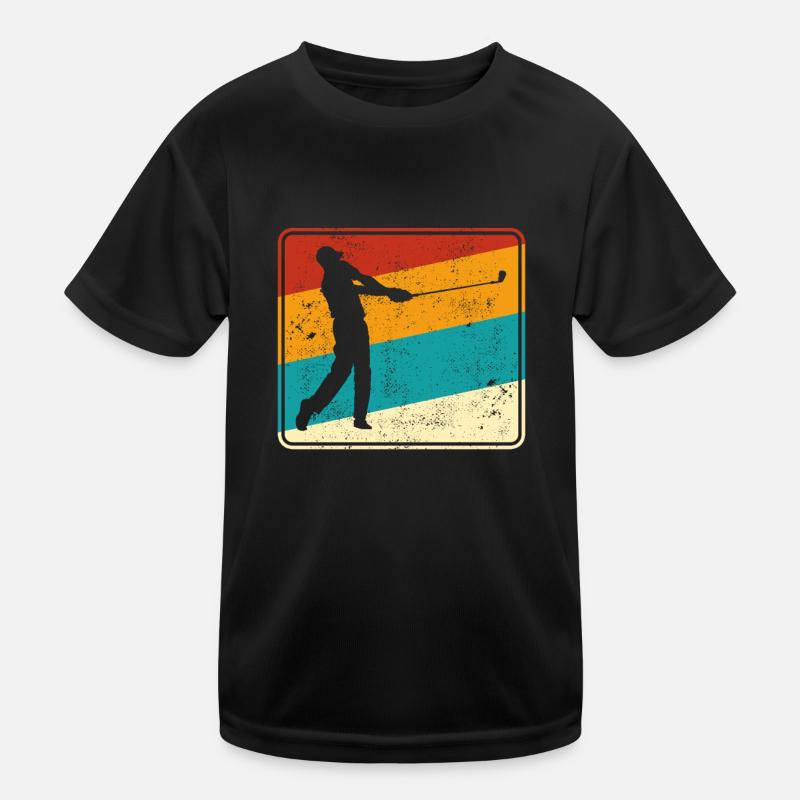 Golf Logo Retro Kinder Funktions-T-Shirt