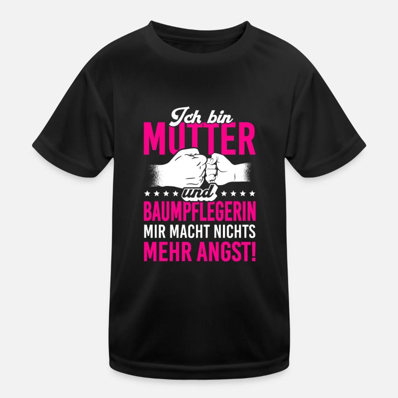 Baumpflegerin Mama Mutter Geschenk Arboristin Kinder Funktions-T-Shirt