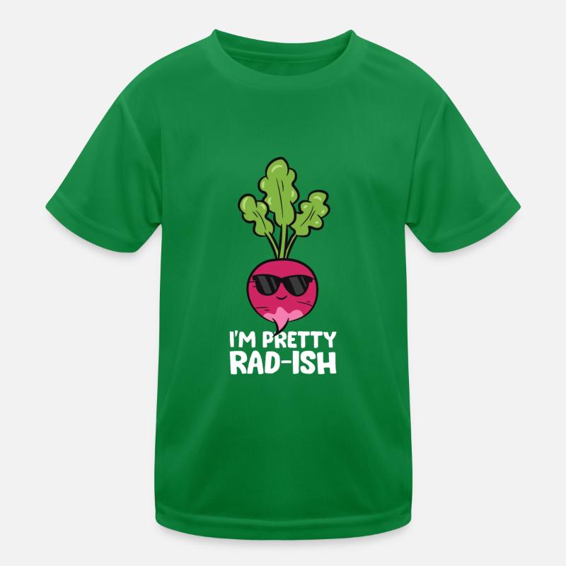 Ich bin ein hübsches Radieschen Gemüse Wortspiel Kinder Funktions-T-Shirt