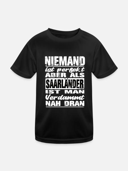 Saarländer - Kinder Funktions-T-Shirt - Schwarz - Vorne