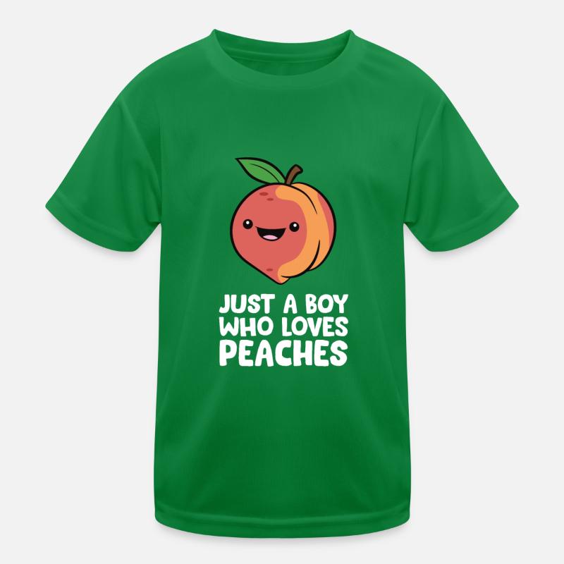 Juste un garçon qui aime les pêches T-shirt sport Enfant