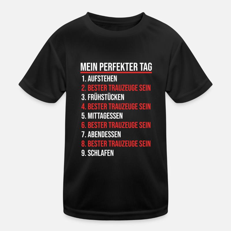 Trauzeuge Kinder Funktions-T-Shirt