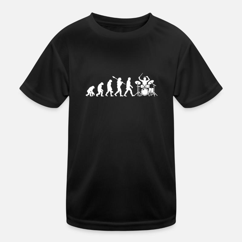 Drummer Evolution Schlagzeug Schlagzeuger Kinder Funktions-T-Shirt