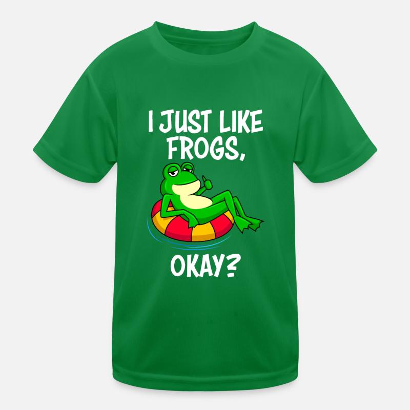 I just like frogs, ok? Frog Fan Kids Functional T-Shirt