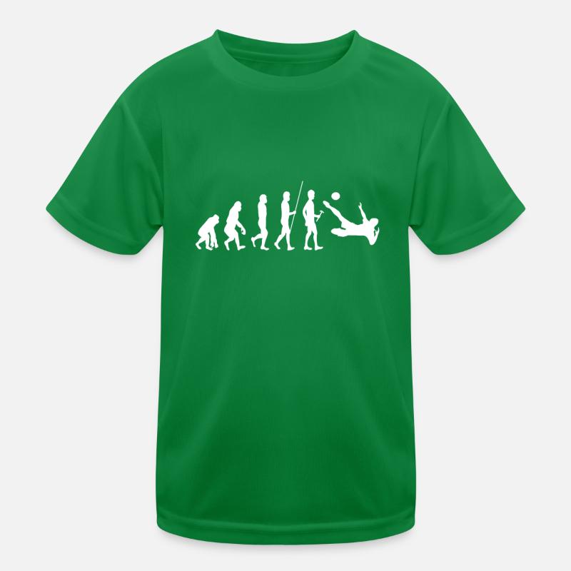 Fußball Evolution Kinder Funktions-T-Shirt