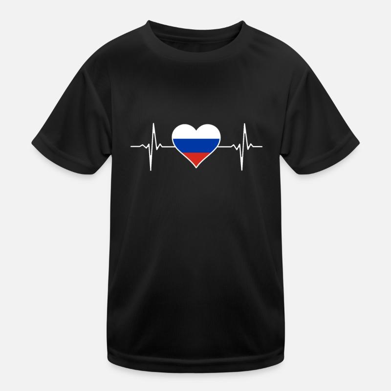 Russie Heartbeat Russie T-shirt sport Enfant