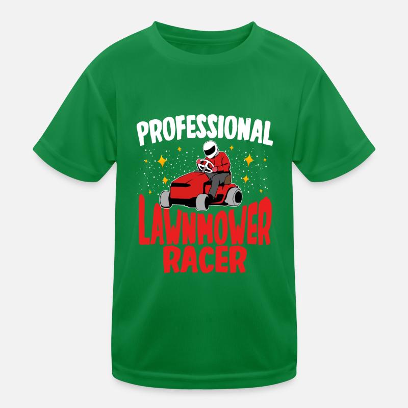 Professional Lawnmower Racer Kids Functional T-Shirt