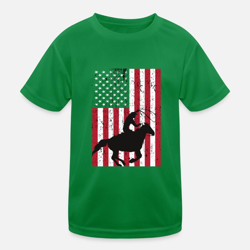Rodeo Riding Kids Functional T-Shirt