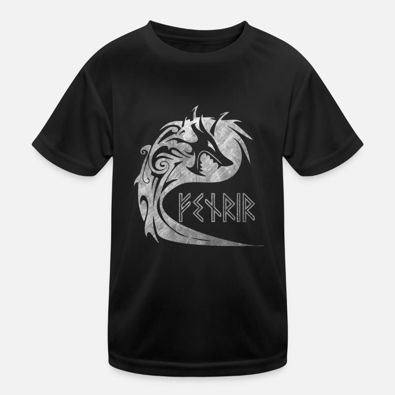 Wolf Fenrir Mythical Creature Viking Norse Myth Kids Functional T-Shirt