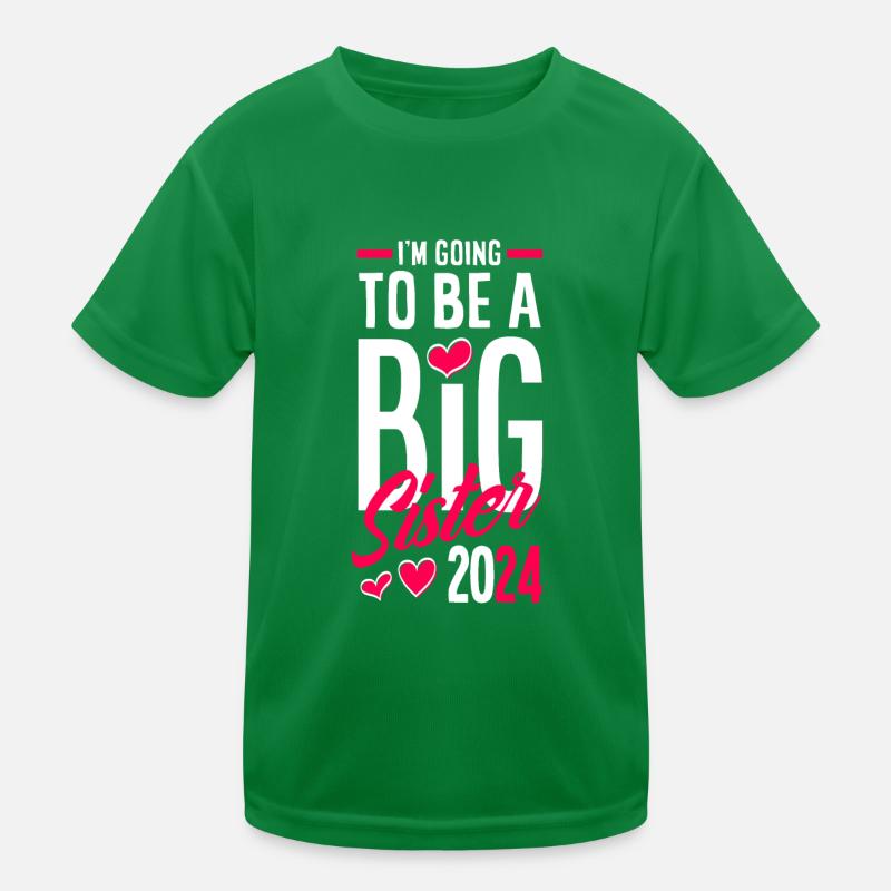 Ich Werde Eine Große Schwester 2024 Kinder Funktions-T-Shirt