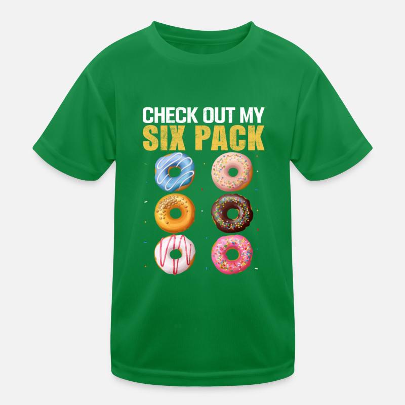 Check Out My Six Pack Donuts Kinder Funktions-T-Shirt