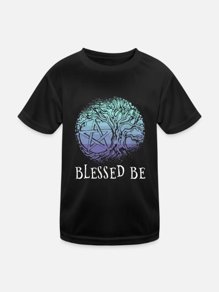 Tree Of Life I Wiccan I Pentacle I Pentagram I - Kids Functional T-Shirt - black