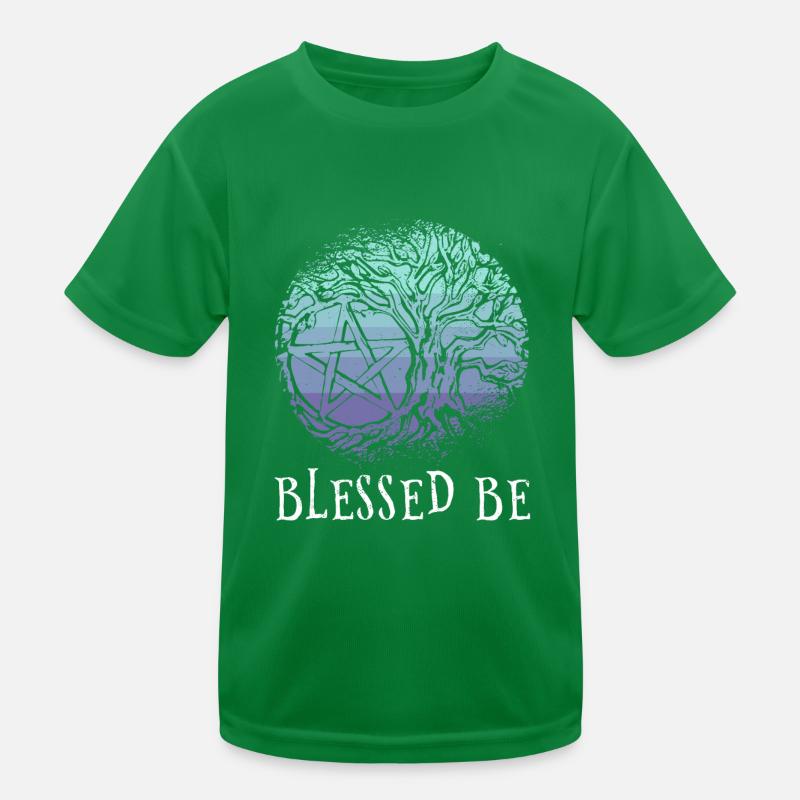 Arbre de Vie I Wiccan I Pentacle I Pentagram I T-shirt sport Enfant